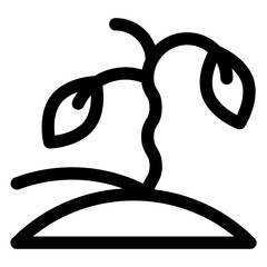 dry line icon isolated on white background