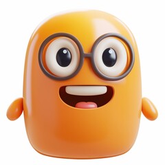 Obraz premium Cute Surprise Cartoon Clay Illustration, 3D Icon, Isolated on white background