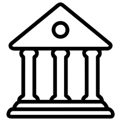 bank outline icon