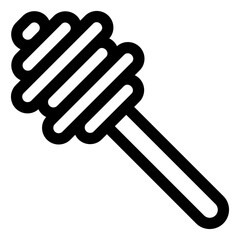 dipper line icon isolated on white background