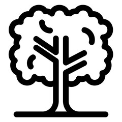 tree line icon isolated on white background
