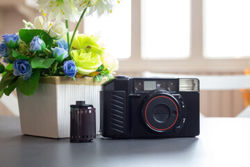 Vintage style film cameras are back in use today because film cameras are classic and have a...