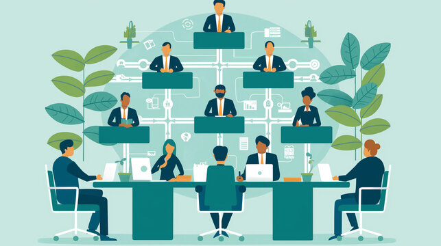 Structure Diagram Design a diagram illustrating the structure of corporate governance within an organization