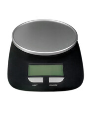 new kitchen scales with display for products isolated on white background