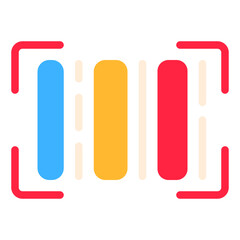 Fototapeta premium Barcode Icon in Flat Style