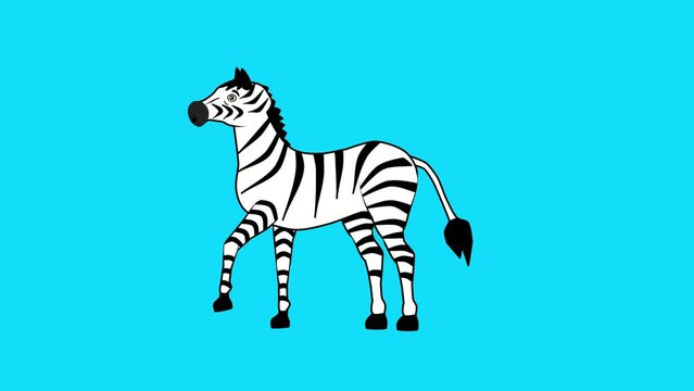 zebra horse running animation cartoon