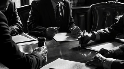 Lawyer in Mediation: During a mediation session, a lawyer represents their client, negotiating with opposing parties to reach a fair and amicable resolution