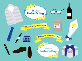 父の日のプレゼントイラストセット