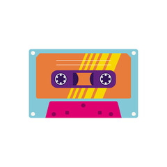 Aesthetics of the 90s, retro cassettes for a tape recorder. 2000s Elements . Modern flat style