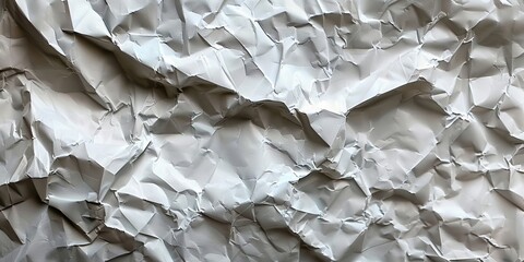 White crumpled paper texture. Generative AI