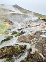 Beautiful Icelandic landscape, view Iceland, ‎⁨Ölfus⁩, ⁨geyser