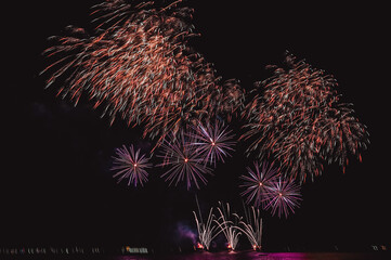 Firework display and tourism in Pattaya. 
Pattaya International Fireworks Show.