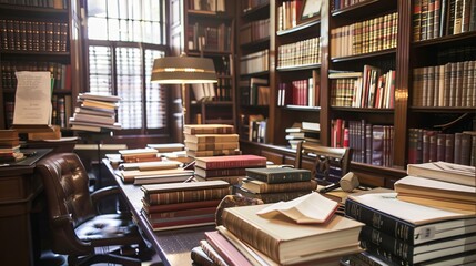 Lawyer's Office: The lawyer's office is filled with law books, case files, and legal documents, where the lawyer reviews cases and prepares for upcoming court appearances