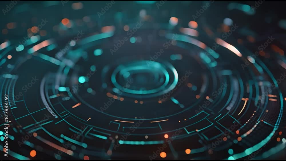 Aufkleber The futuristic head up display design. HUD, GUI futuristic elements. Circle Abstract Digital Technology UI Futuristic HUD Virtual Interface Elements Sci-Fi Modern User For Graphic Motion.