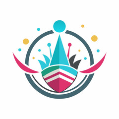 A logo for party supplies vector artwork illustration 