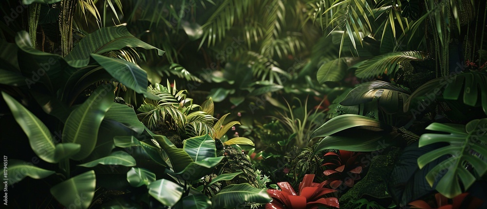 Wall mural a close-up of the jungle floor in brazil