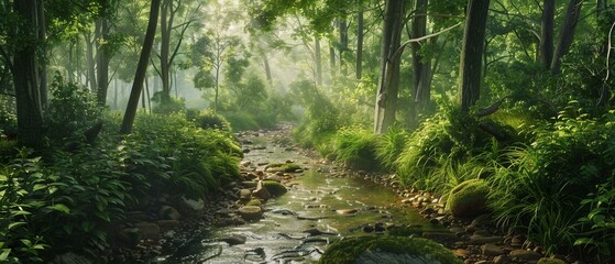 Obraz premium A serene summer in forest