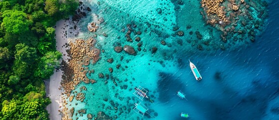 Obraz premium View of a tropical beach