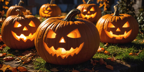 Fototapeta premium halloween jack o lantern pumpkin
