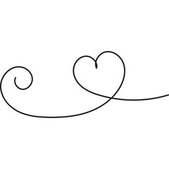 Heart Scribble Line