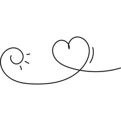 Heart Scribble Line