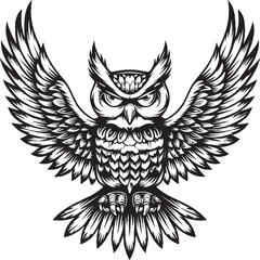 Obraz premium gufo che apre le ali 01