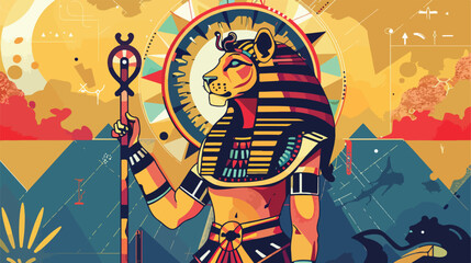 Sekhmet or Sachmis - goddess of healing solar deity o