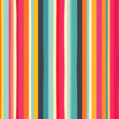 Obraz premium Tileable seamless, bold, multi-colored stripes pattern