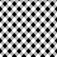 Tileable seamless black gingham plaid pattern