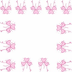  Digital paper, heart paper, seamless paper, seamless pattern, boho, boho pattern, paper