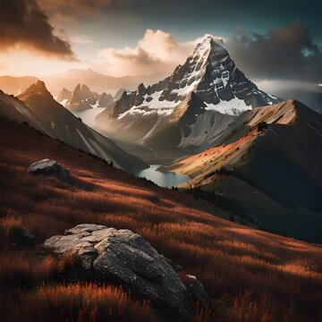 sunrise in the mountains
