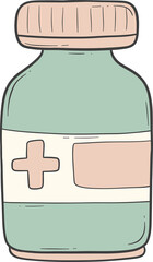 cartoon medicine bottle