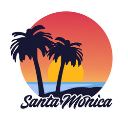 Santa Monica with beautiful beach views