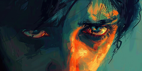 A lonely figure hunched over, eyes glazed over and apathy setting in as the grip of addiction tightens.