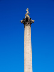 Nelson's Column in Trafalgar Square, London, UK