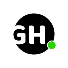GH round monogram