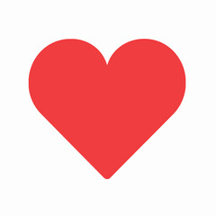 vector heart in white background