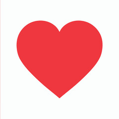 vector heart in white background