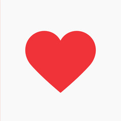 vector heart in white background