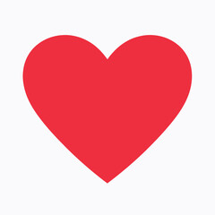 vector heart in white background