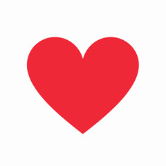 vector heart in white background