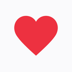 vector heart in white background