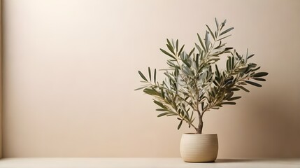 plant in a vase on the table Generative Ai 