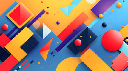 colorful geometric shapes design vector pattern geometric shapes design poster background