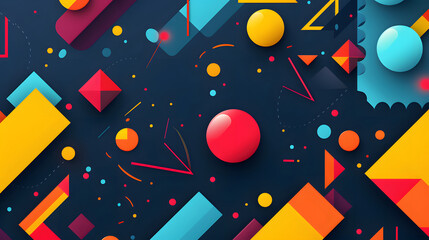 colorful geometric shapes design vector pattern geometric shapes design poster background