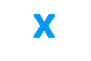 Blue letter 'X' isolate no white background.png
