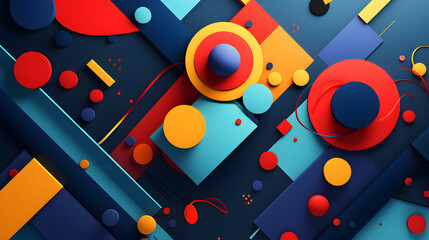 colorful geometric shapes design vector pattern geometric shapes design poster background