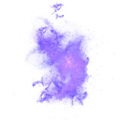 PNG blue watercolor galaxy with stary splash transparent background clipart