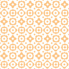 Decorative seamless pattern with ornamental shapes, arabesque background design. Vector 