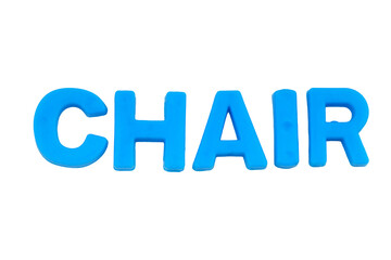 Blue Letters CHAIR isolate no white background.png